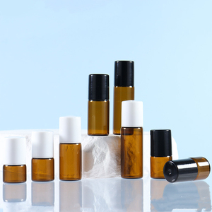 Prêt à expédier 1ML 2ML 3ML 5ML 10ML bouteille en verre ambré rouleau sur bouteille pour parfum d'huile essentielle - Product Image 1
