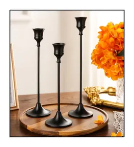 Iron Candlestick 3-piece Set Home Decoration Objects Suitable for Various Commemorative Day and Parties