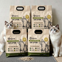 Litière pour chat naturelle en tofu et manioc, 70% tofu, 30% manioc, agglomération rapide, faible poussière, contrôle des odeurs, biodégradable, OEM, vente en gros