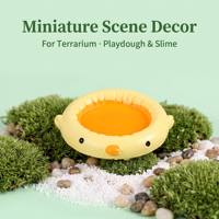 Figurine de canard flottant en résine pour maison de poupée DIY, jouet scène d'été pour pâte à modeler et slime, accessoire miniature micro-scène Kawaii pour fête à la plage et à la piscine