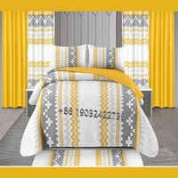 10 pièces 24 pièces ensemble de literie couvre-lit de luxe avec rideaux épais tapis pour la maison en Stock drap de lit rose roi ensemble de literie