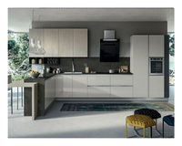 Îlots de rangement en mélamine durable Armoire de rangement en contreplaqué Armoire de cuisine murale pour l'extérieur