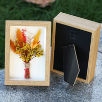 Bouquet de fleurs séchées naturelles préservées faites à la main en gros, cadre photo, cadeau original pour décoration murale, de table, de la maison, ou comme souvenir de mariage/fête