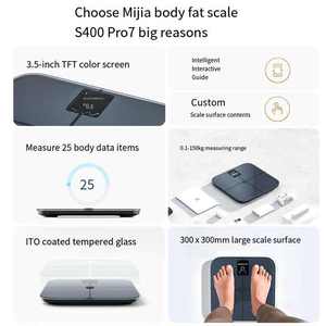 เครื่องชั่งน้ำหนักอัจฉริยะ CN Mijia Smart Body Fat Scale S400 Pro 25 แสดงข้อมูลองค์ประกอบร่างกาย แผงนำไฟฟ้า ITO แบบเต็มหน้าจอ จอแสดงผล LED ซ่อนในตัว ใช้งานร่วมกับแอป Mi Home - Product Image 6