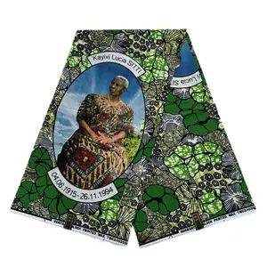 Inexpensive 100% cotton wax printing African cloth can be customized for family gatherings
