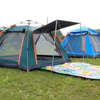 Tente de camping familiale de luxe, grande, imperméable, automatique, facile à installer, pour 4 personnes, pliable, pour le camping en plein air et la plage