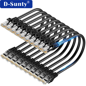 สายเคเบิลเชื่อมต่อเครือข่าย D-Sunty OEM สำหรับภายนอกอาคาร แบบมีปลอกหุ้ม CAT5E 8p8c RJ45 ROHS U/FTP สายทองแดงเปลือย หุ้มฉนวน PVC ความยาว 1 ม. 30 ม. - Product Image 6