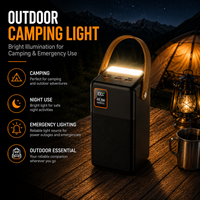 Batterie externe à charge rapide 22,5 W haute capacité 60000 mAh 80000 mAh 100000 mAh avec lampe de camping