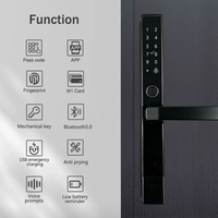 Cerradura Inteligente Delgada con Huella Dactilar y Entrada de Código, WiFi, Impermeable, para Puertas de Madera, Aluminio, Acero y Latón - Compatible con Hogar Inteligente