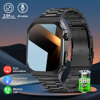 Montre connectée LIGE BWET280 OEM ODM personnalisée, étanche, appels Bluetooth, ECG, moniteur de fréquence cardiaque, tracker de fitness, bracelet en acier et silicone