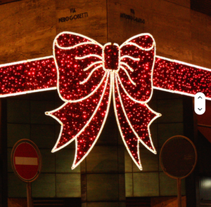 Nuevo Diseño Personalizado de Lazo Luminoso Navideño Gigante en 3D para Decoración de Exteriores, Iluminación Invernal de Grado Comercial, Luz LED con Patrón - Product Image 3