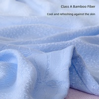 Nouvelle couverture en fibre de bambou, soie glacée, rafraîchissante pour l'été, confortable pour le lit, couleur unie, style pastoral campagnard, serviette de sieste pour bébés et enfants