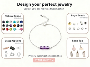 Bracelet délicat bohème en améthyste avec chaîne satellite en acier inoxydable, bijoux en cristal de guérison pour les promotions de la Fête des Mères - Product Image 2