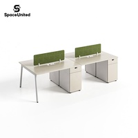 Station de travail pour deux personnes en acier au design minimaliste SpaceUnited, bureau moderne