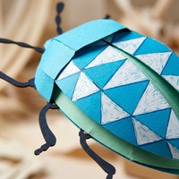 Ornements d'insectes en peluche 3D originaux ZS-PC0057 – Scarabée et coccinelle découpés au laser, détails complexes, pour anniversaire et décoration intérieure