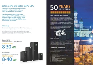 Serie 91PS Monofásica de Alta Demanda: Fuente de Alimentación UPS de 10 kVA/10 kW, 220 V, 15 kVA/15 kW, 30 kVA/30 kW para Redes - Product Image 3