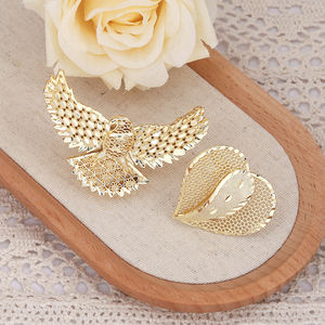 Jxx Nieuwe Sieraden Uniek Ontwerp Hart En Vogel Ontwerp Ring 14K Vergulde Mode Ring - Product Image 1