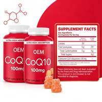 OEM Private Label CoQ10 100mg Heerlijke Gummy Supplementen Vegan CoQ10 Gummies Antioxidanten Hartgezondheid Ondersteuning