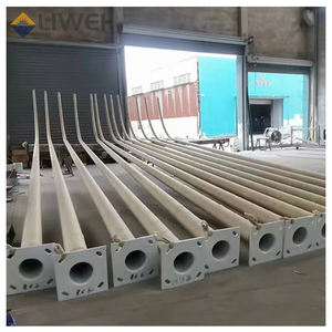 Palo per Illuminazione Stradale in Acciaio Zincato a Doppio Braccio, 20ft 25ft 30ft 5m 6m 7m 8m 9m 12m, Conico Ottagonale - Product Image 4