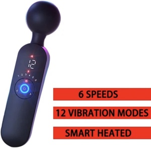 <strong>Smart</strong> Heating Rechargeable Waterproof Personal Massage Wand 12 Patterns &amp; 6 Speeds Rose <strong>Vibrator</strong> &amp; Dildo 6 Powerful Speeds - Product Image 4