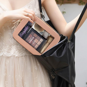 Luxury Large Clear PVC PU Leather Soft Custom with Logo Zipper for <strong>Women</strong> <strong>Travel</strong> Fashion Set Cases <strong>Toiletry</strong> Cosmetic Makeup <strong>Bags</strong> - Product Image 5