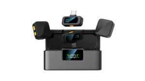 Micrófono de Solapa Inalámbrico Profesional SX36B con Condensador para iPhone, Estuche de Carga Tipo C, XLR con Cancelación de Ruido - Product Image 2