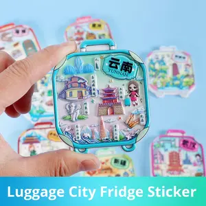 Maleta de Resina 3D Personalizada con Diseño de Ciudad, Estilo Creativo y Ecológico para Uso Doméstico y de Viaje, Impresión Personalizada - Product Image 3