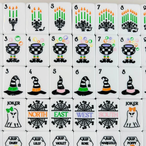 Luxury Halloween American Mahjong Tiles Set 160 Piece 2 Layer Acrylic Engraved <strong>Hocus</strong> <strong>Pocus</strong> Design for <strong>Game</strong> Nights Gifts - Product Image 2