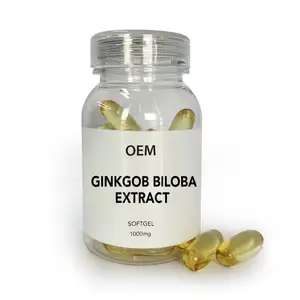 OEM etichetta personalizzata estratto di Ginkgo biloba softgel 1000mg commercio all'ingrosso di alimenti di alta qualità