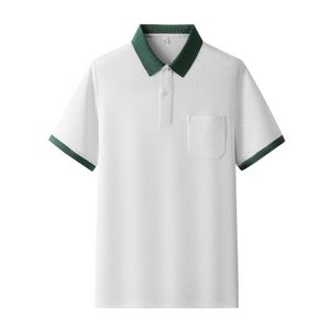 카라 배색 남성 여름 반팔 폴로 셔츠, 폴리에스터/면 혼방 캐주얼 셔츠/티셔츠 - Product Image 2