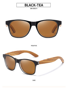 Vente en gros Nouveau <span class=keywords><strong>Zebra</strong></span> Jambe en bois Lunettes de soleil Rétro Grand Cadre pour Hommes Bleu Noir Blanc Or Rouge Cadres Tendance Personnalité Design - Product Image 4