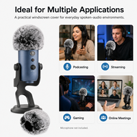 Housse de protection personnalisée pour microphone Blue Yeti, pare-vent en fourrure, ajustement parfait, couverture complète, accessoire pour microphone de bureau