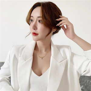 שרשרת עלים נחושת מעוצבת פליז מעוצב בסגנון מקסים, עם dainty אופנה ייחודית מקסימה - Product Image 2