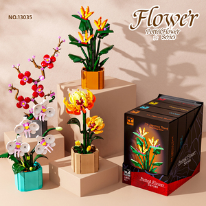 Blocco 13035 di <span class=keywords><strong>fiori</strong></span> Desktop decorazione camera da letto in vaso modello di fiore assemblare <span class=keywords><strong>Puzzle</strong></span> blocco blocco blocchi di mattoni giocattolo all'ingrosso - Product Image 6