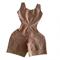 LUXE BBL Shapewear à fermeture éclair, à maintien ferme, post-opératoire (Phase 1), respirant, écologique, en mousseline, rembourré pour les fesses, avec rembourrage épais pour les hanches