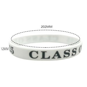 Pulsera de Silicona Ecológica Personalizada con Impresión Serigráfica para Celebración Maestro-Alumno, Graduación, Promoción, Tamaño Personalizado 2026 - Product Image 5