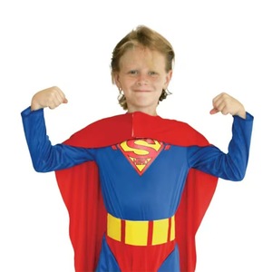 Disfraz de Superhéroe para Niños, Capa Azul y Roja, Mono, Cinturón, Botas, Disfraz Clásico de Héroe para Cosplay, Fiesta, Juego de Roles - Product Image 6