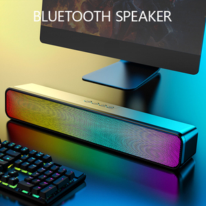 Barre de son LED RGB sans fil 10W pour bureau, avec subwoofer Bluetooth, idéale pour le gaming, les fêtes et l'extérieur, pour home cinéma - Product Image 4