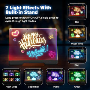 发光二极管DIY信息绘图板可擦书写记事本灯儿童绘画文本儿童/女孩/青少年手动绘图板 - Product Image 3