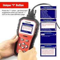 Escáner de Diagnóstico Automotriz KONNWEI KW860, Comprobador de Emisiones del Motor del Automóvil, Función de Indicador I-Key