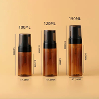 Bouteille Pompe en Mousse PET Cylindrique Noire et Blanche 50ml 60ml 2oz, Distributeur de Voyage Vide, Impression Sérigraphique, Savon Liquide pour les Mains – Vente Directe Usine