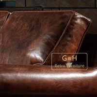 Canapé d'angle de salon en cuir véritable, ensemble canapé d'angle classique de luxe, GH106A, livraison gratuite
