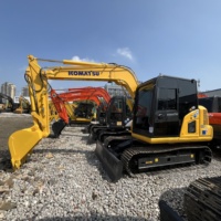 Mini-excavatrice Komatsu PC70 d'origine japonaise de 7 tonnes, faible nombre d'heures de travail, haute performance, pelle hydraulique prête à être expédiée