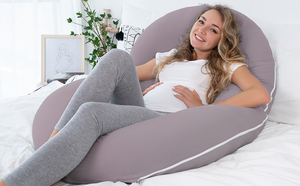 Natural Purple Pregnancy <b>Pillows</b> for Sleeping <b>Maternity</b> <b>Pillow</b> with Cooling Cotton Cover, C Shaped for Pregnant Women - Product Image 2