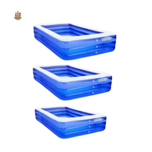 <span class=keywords><strong>Piscine</strong></span> gonflable plate pour enfants en PVC, vente en gros d'usine, 1,5 à 4 mètres, bleue et blanche - Product Image 5