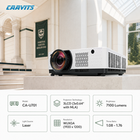 Projecteur laser professionnel CAAVITS 7100 lumens WUXGA 1920x1200 3LCD pour l'éducation, les salles de conférence, projecteur pour salle de réunion