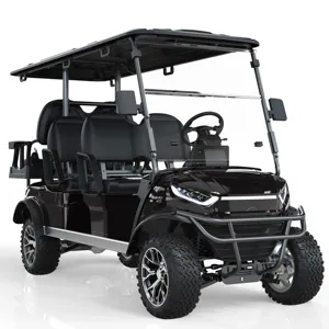 Off Road 6 Passenger Lifted Golf Cart With Electric Powered Golf Hunting Cart With Cargo Box