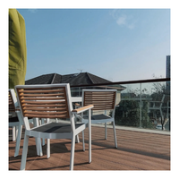 Planche de terrasse en composite bois-plastique durable, co-extrudée, anti-termites, WPC, revêtement de sol imperméable