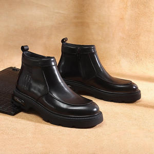 Nouvelles Bottes d'Hiver Montantes Classiques Polyvalentes Décontractées pour Hommes, Imperméables en Cuir Véritable, Rehaussantes, pour le Travail en Extérieur et le Sport - Product Image 3