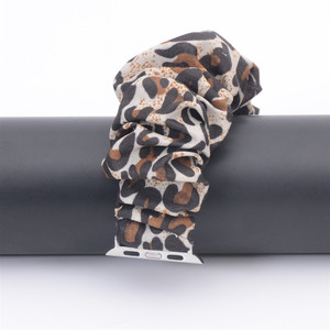 Correa de tela estampada para <span class=keywords><strong>Apple</strong></span> <span class=keywords><strong>Watch</strong></span>, banda elástica de leopardo a cuadros para girasoles de 42mm y 38mm - Product Image 3